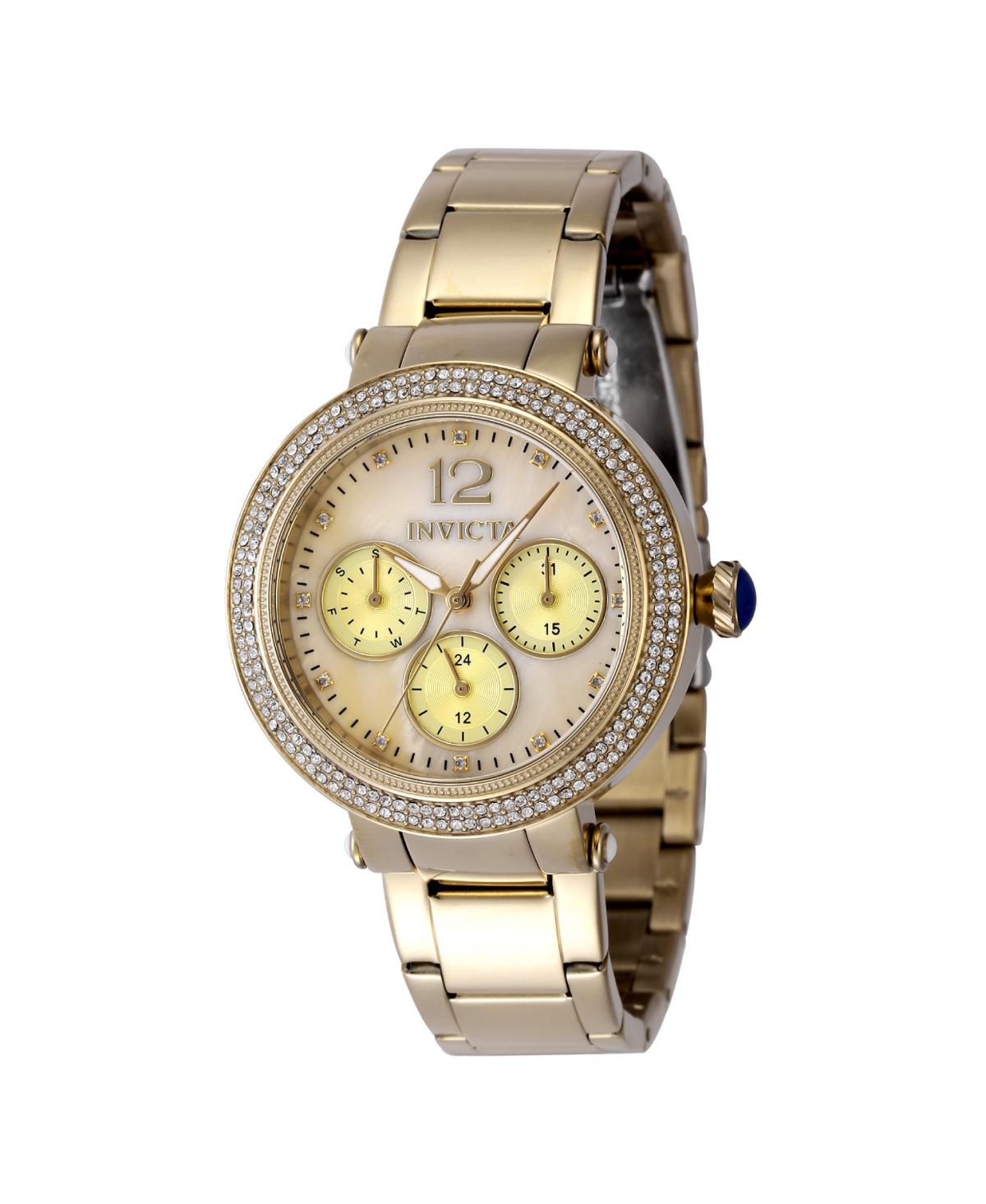 Women's 48113 Bolt Quartz Chronograph Gold Dial Watch - Gold