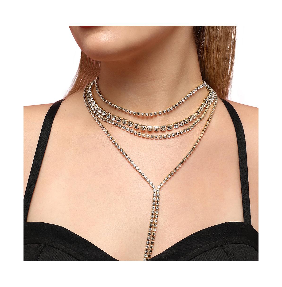 Sohi Equilibrium Jewel Necklace In Silver