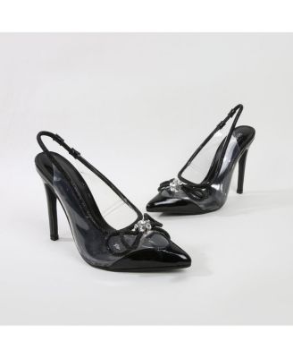 Serena Clear Slingback with Rhinestone Accents