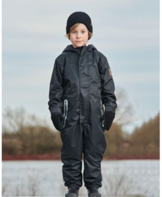 Kids Unisex Solid Mid-Season One-Piece Outerwear Black - Toddler|Child