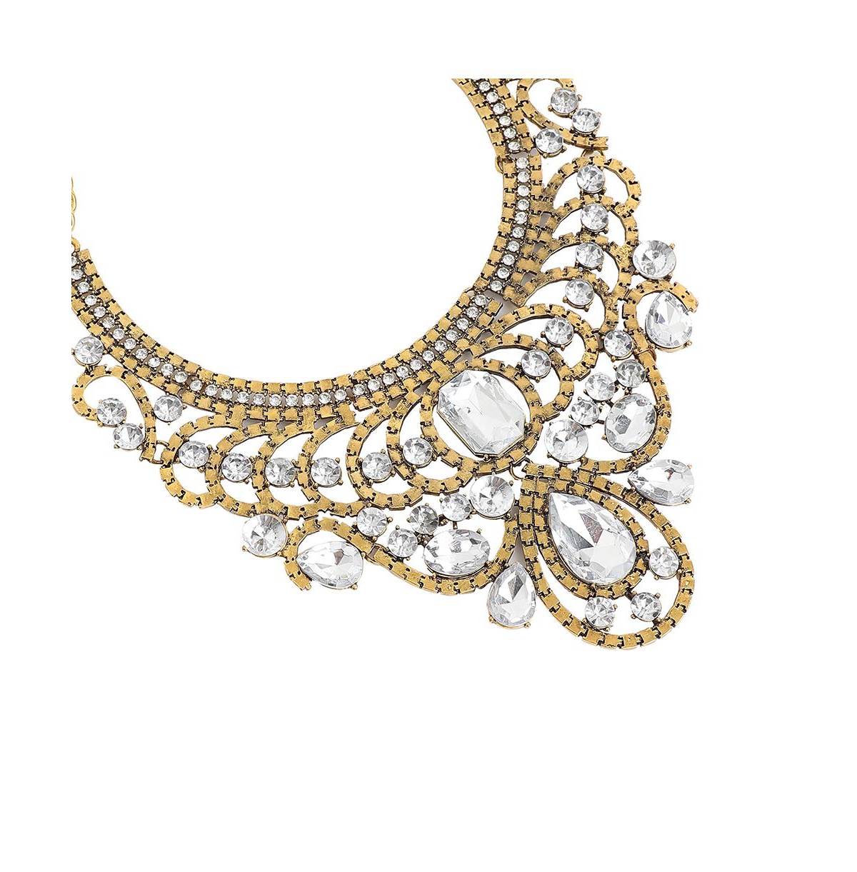 Sohi Party Statement Necklace In Silver
