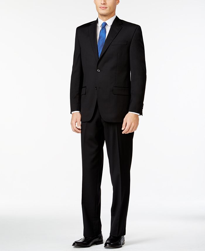 Michael Kors Classic-Fit Black Solid Suit & Reviews - Suits & Tuxedos - Men  - Macy's