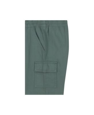 Baby Boys 2-Piece Short Sleeve Dinosaur Print Poplin Shirt and Twill Cargo Shorts Set