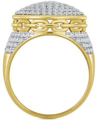 Men's Diamond Circle Cluster Ring (1-1/2 ct. t,w.) in 10k Gold