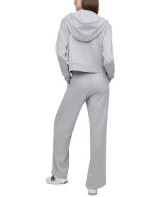 Women's Studded-Logo Full-Zip Fleece Hoodie