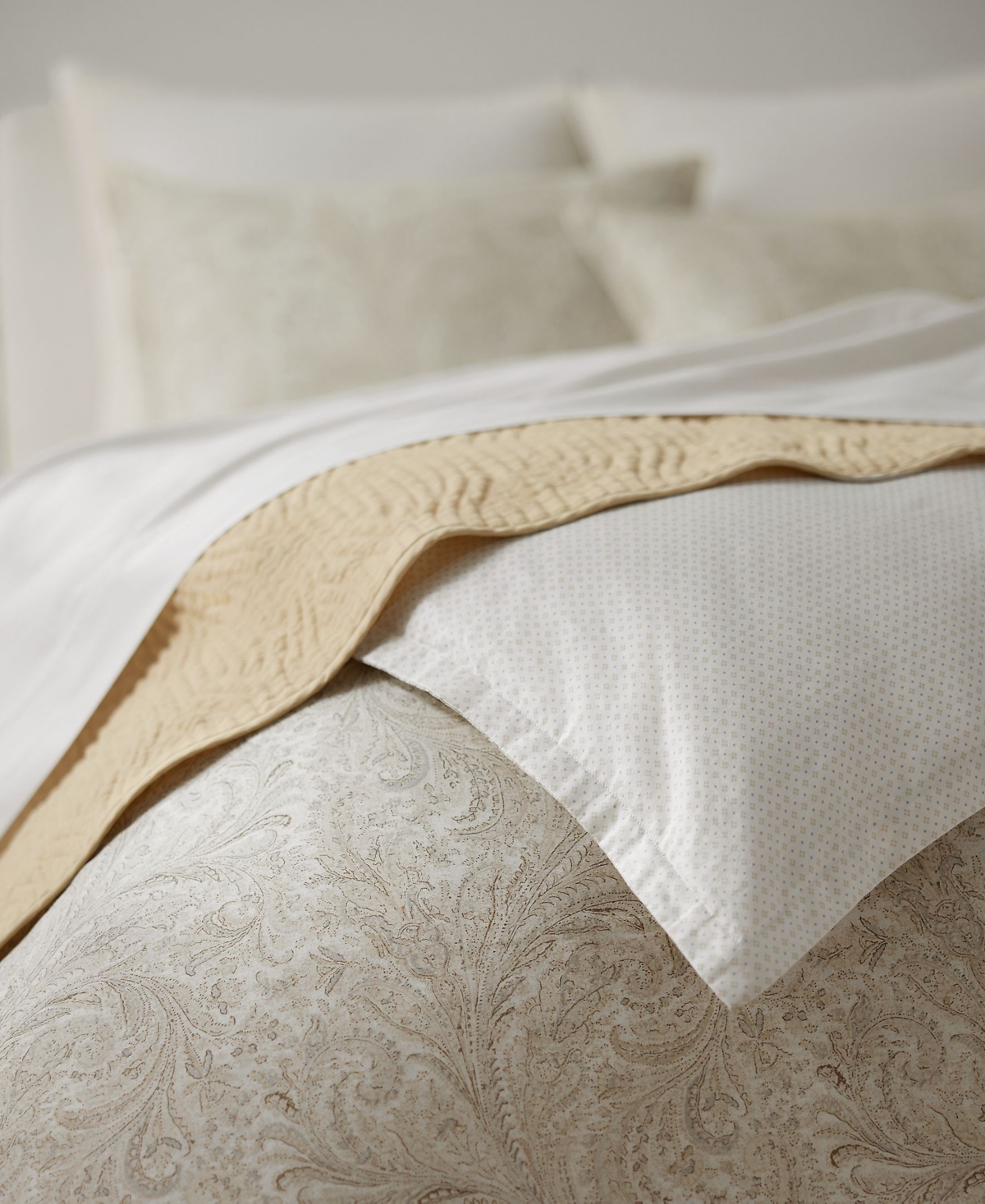 Ralph Lauren Marah Paisley 3-pc. Comforter Set, Full/queen In True Cream