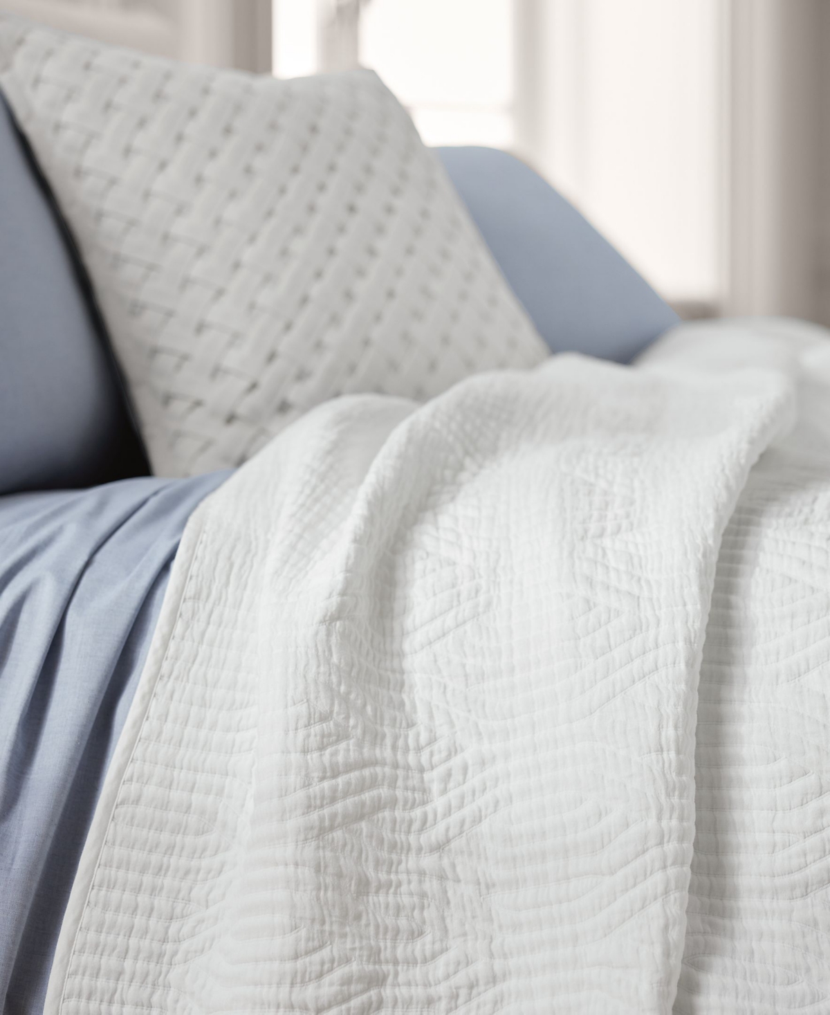 Ralph Lauren Wiley Cotton Jacquard Quilt, King In White