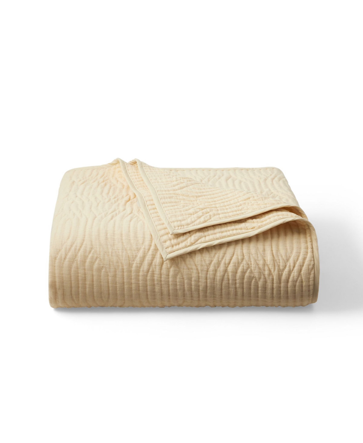 Ralph Lauren Wiley Cotton Jacquard Quilt, Full/queen In True Tan