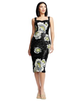 Dress the Population - Women's Nicole Floral-Sequined Midi Dress