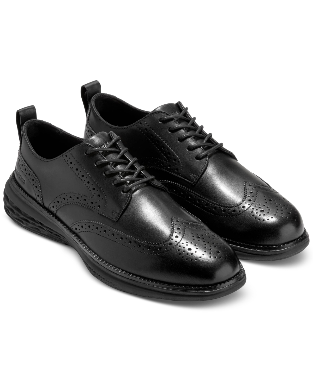 Cole Haan Men's Grand Hurrion Wingtip Oxford Dress Shoe In Black-black