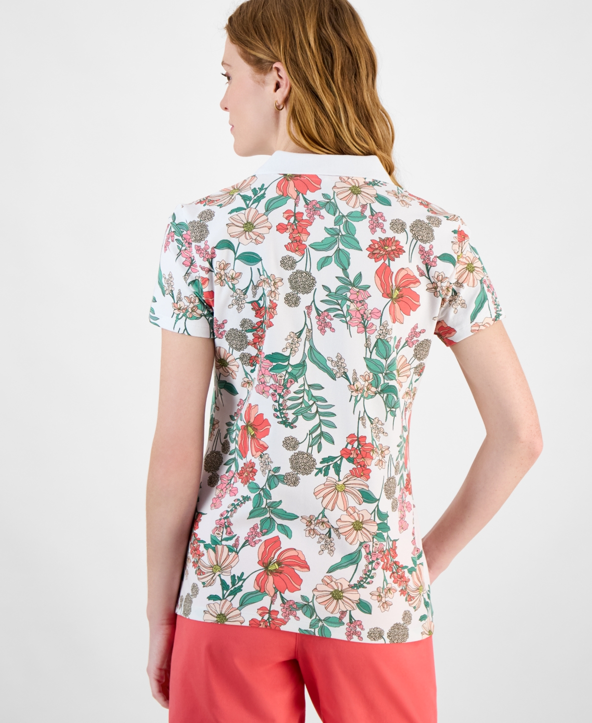 Tommy Hilfiger Women's Floral-print Polo Shirt