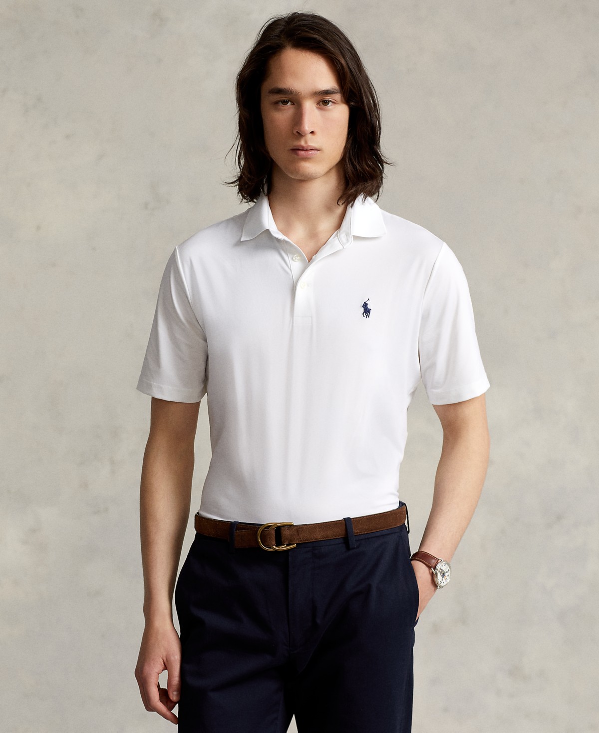 Мужские Polo Ralph Lauren Men's Classic-Fit Performance Polo Shirt — фото 2