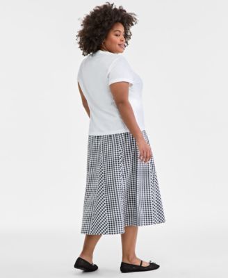 Plus Size Mama Graphic Knit Short-Sleeve Top, Exclusively at Macy's