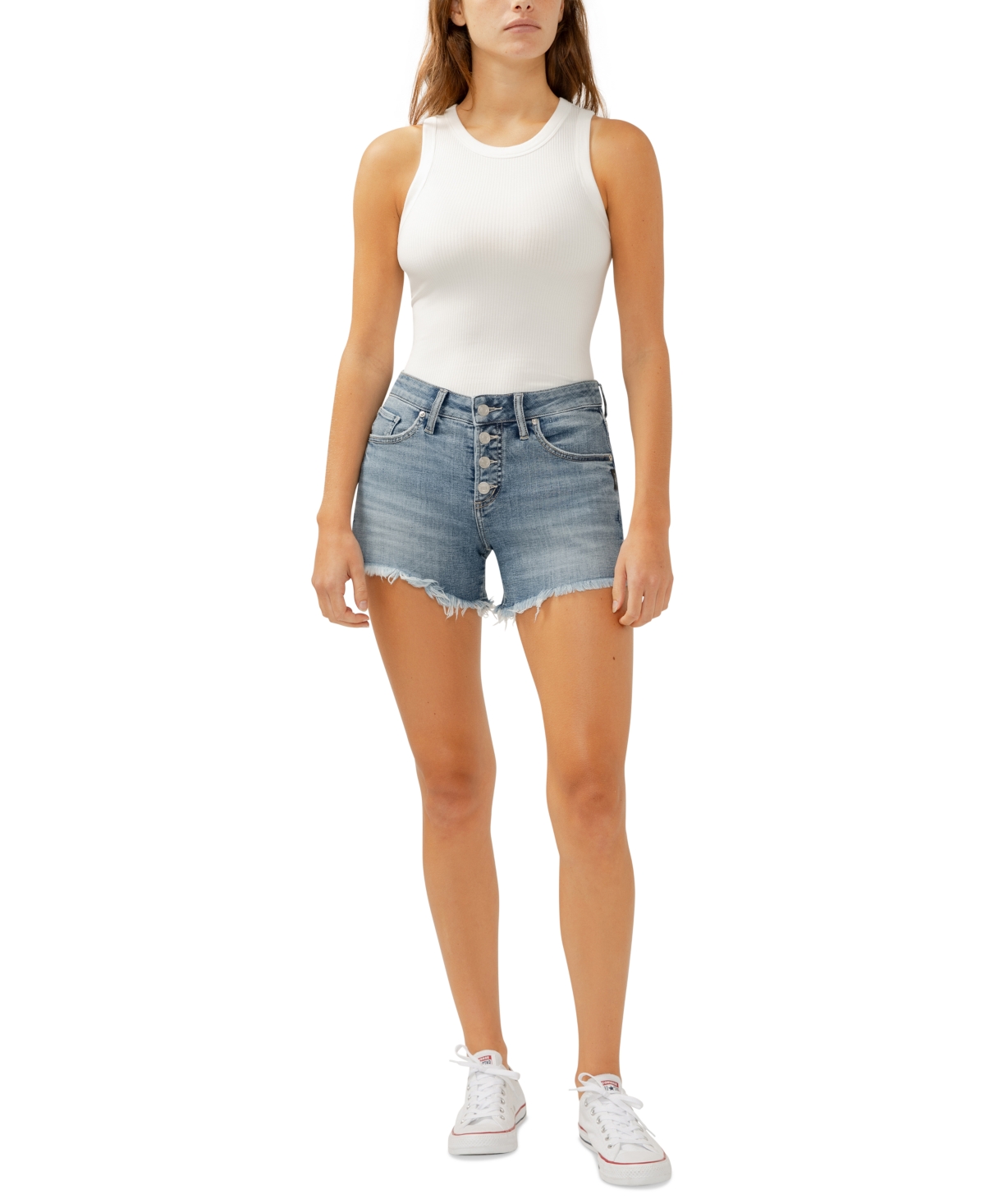 Women's Boyfriend Mid-Rise Shorts - Indigo