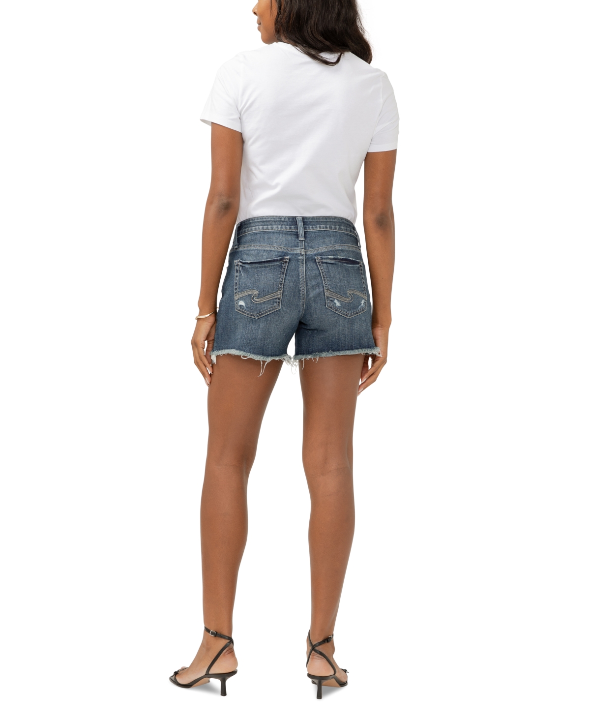 SILVER JEANS CO. WOMEN'S SUKI MID-RISE DENIM SHORTS 
