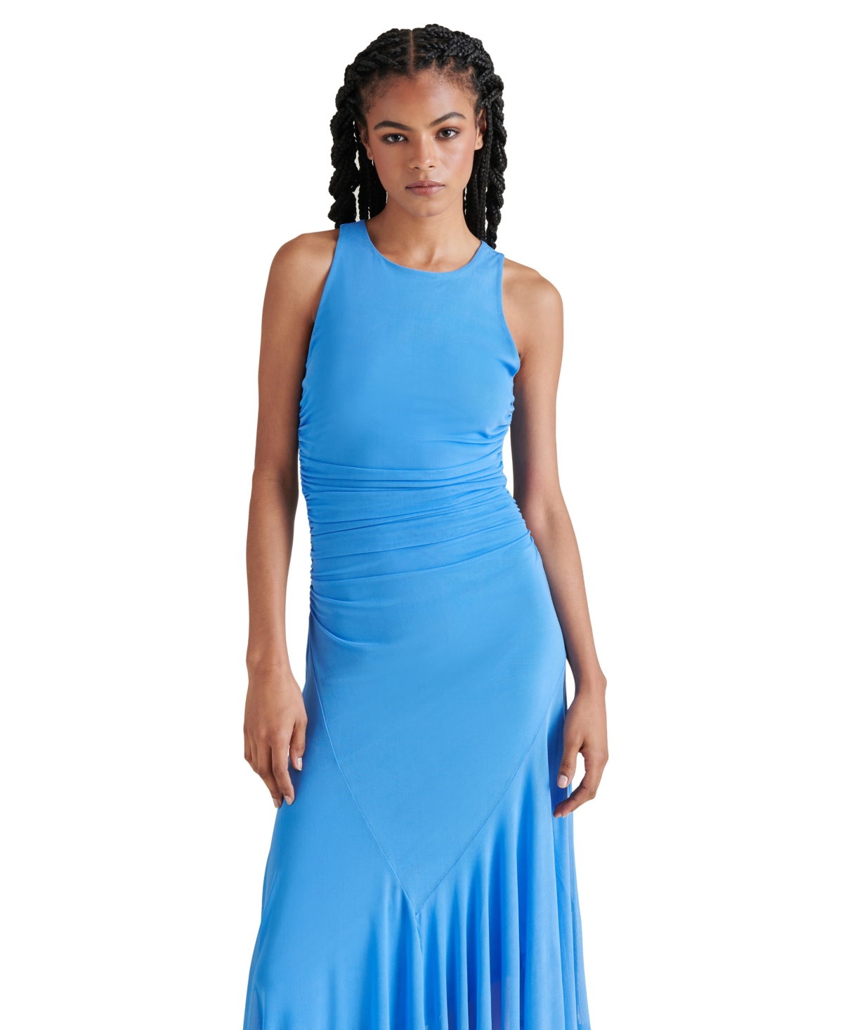STEVE MADDEN WOMEN'S LANEY ASYMMETRICAL HEM SLEEVELESS DRESS 