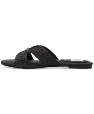 Women's Geeya Raffia Criss Cross Strap Slide Sandals