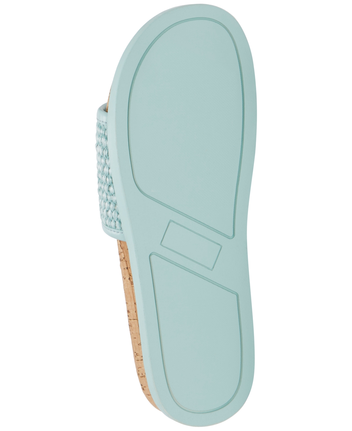 Lucky Brand Dylina Slide Sandal In Santorini Blue Raffia