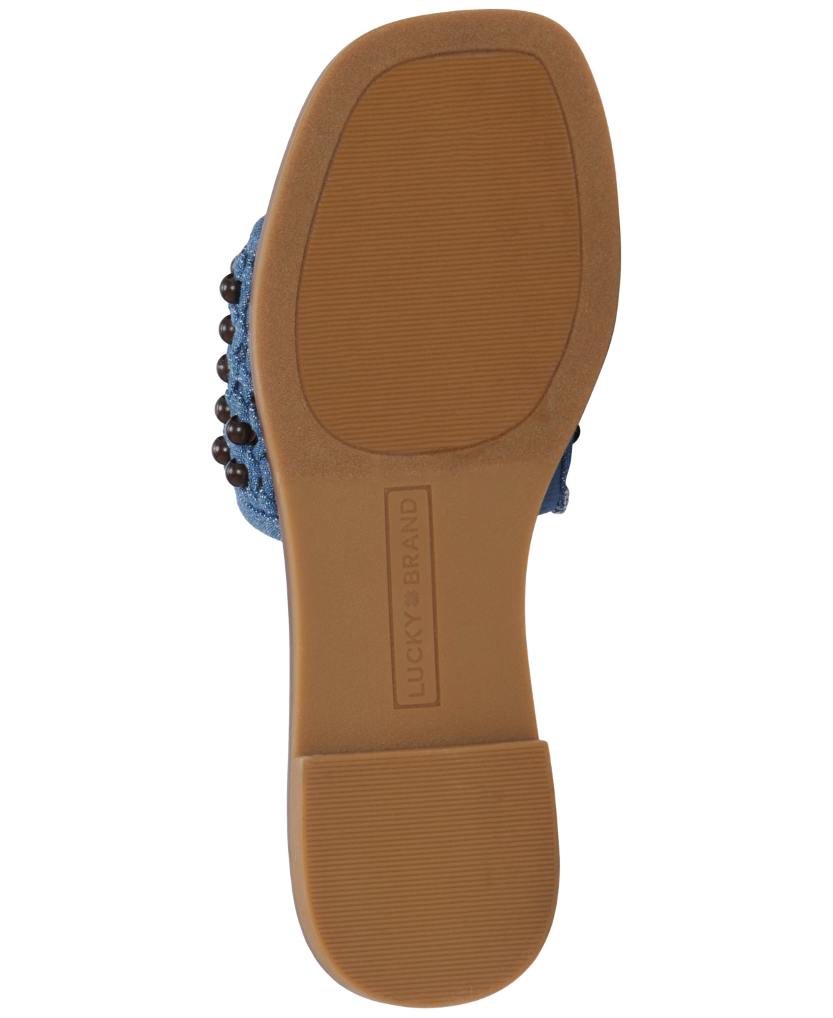 LUCKY BRAND WOMEN'S GIDYA BEADED SLIDE FLAT SANDALS 