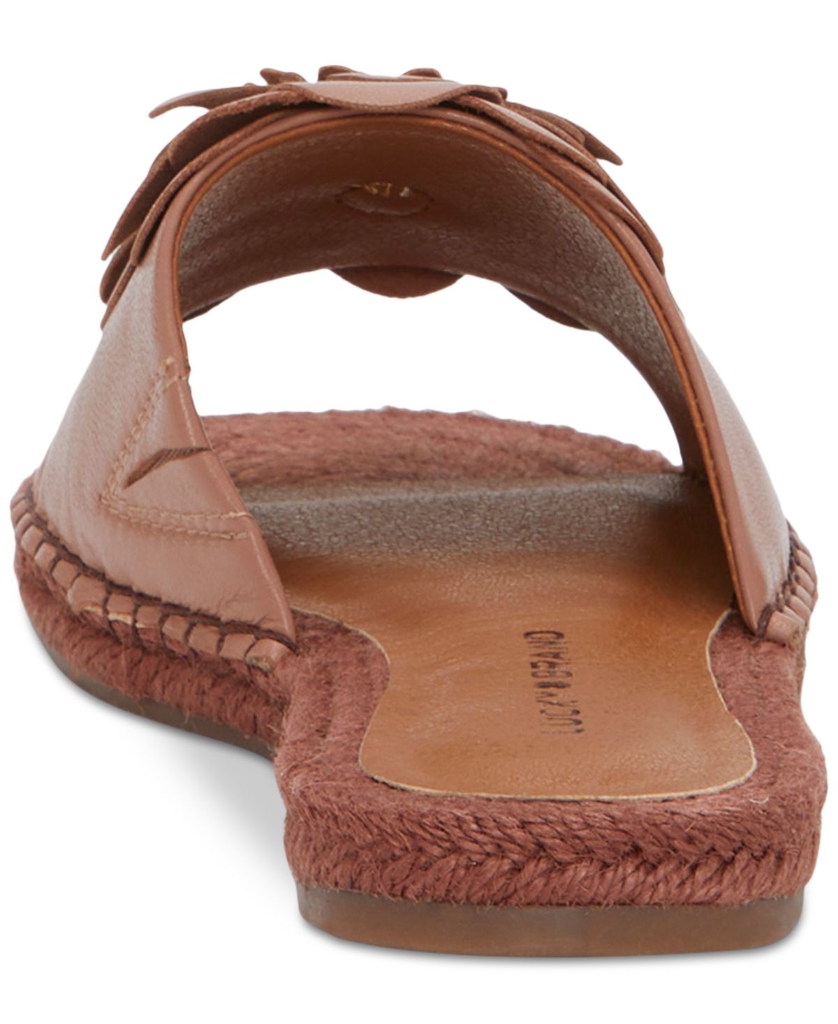 Shop Lucky Brand Women's Biricha Flower Flat Sandals In Rose Dusk Leather