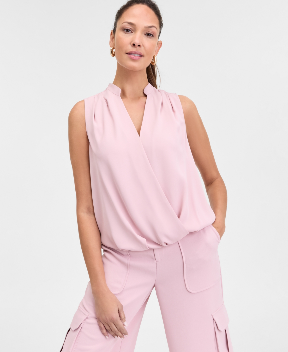 Inc International Concepts Women's V-neck Sleeveless Top, Exclusively At Macy's