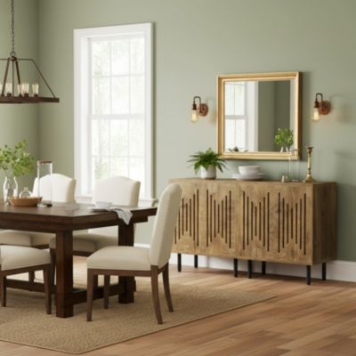 Sideboard Buffet with Storage, 59" Buffet Sideboard Cabinet with Adjustable Shelves