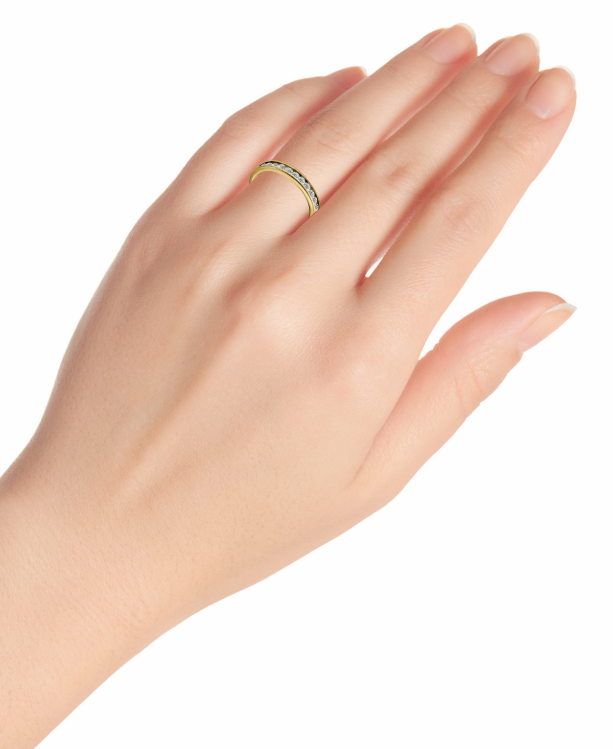 Giani Bernini Cubic Zirconia Channel-set Eternity Ring (1-1/2 Ct. T.w.) In 18k Gold Over Sterling Silver, Exclusiv In Gold