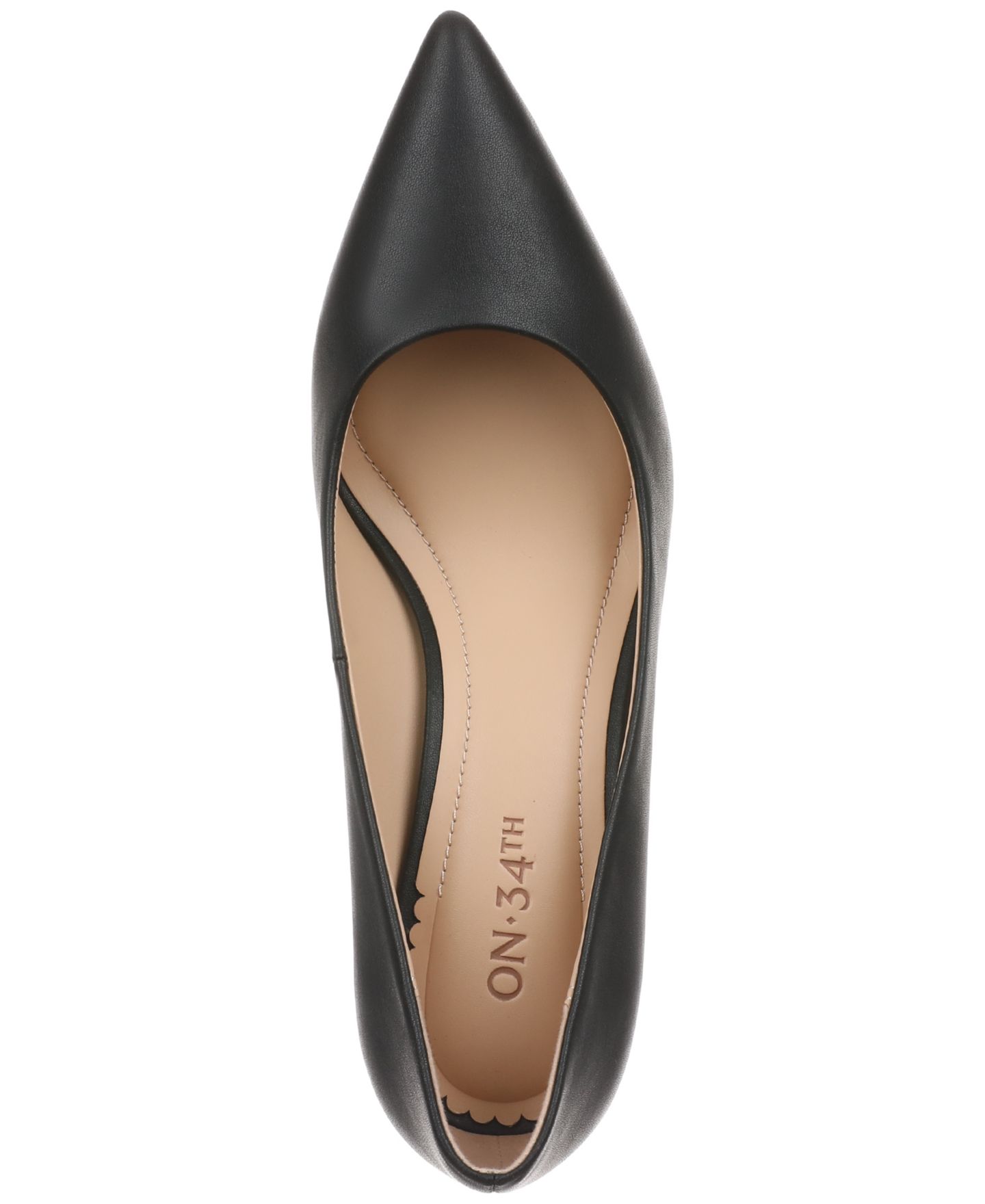 Женские туфли On 34th Mariahh Pointed-Toe Stiletto Heel Pumps, цвет: Чёрный гладкий — фото 4