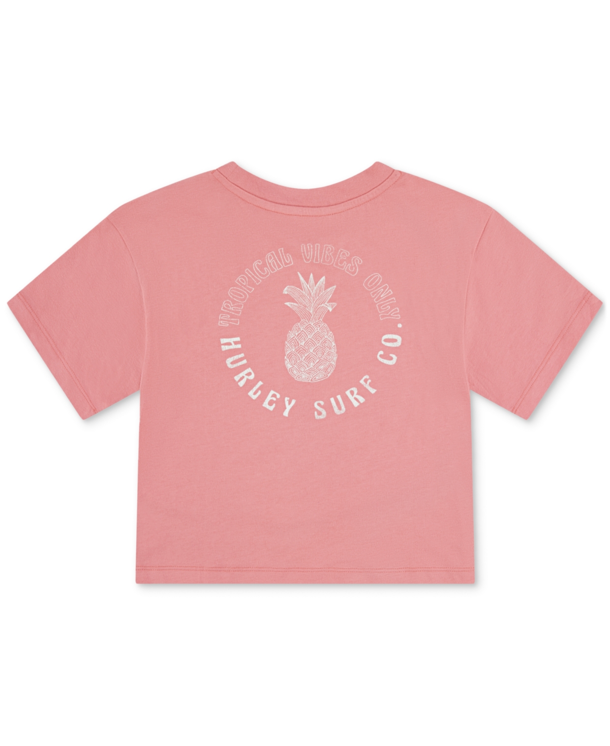 Shop Hurley Big Girls Tropical Vibes Only Graphic T-shirt In Sunset Coral