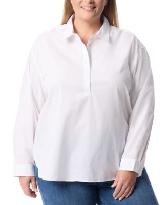 Gloria Vanderbilt - Plus Size Cotton Amanda Popover Blouse