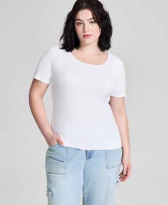And Now This - Trendy Plus Size Short-Sleeve Sweater