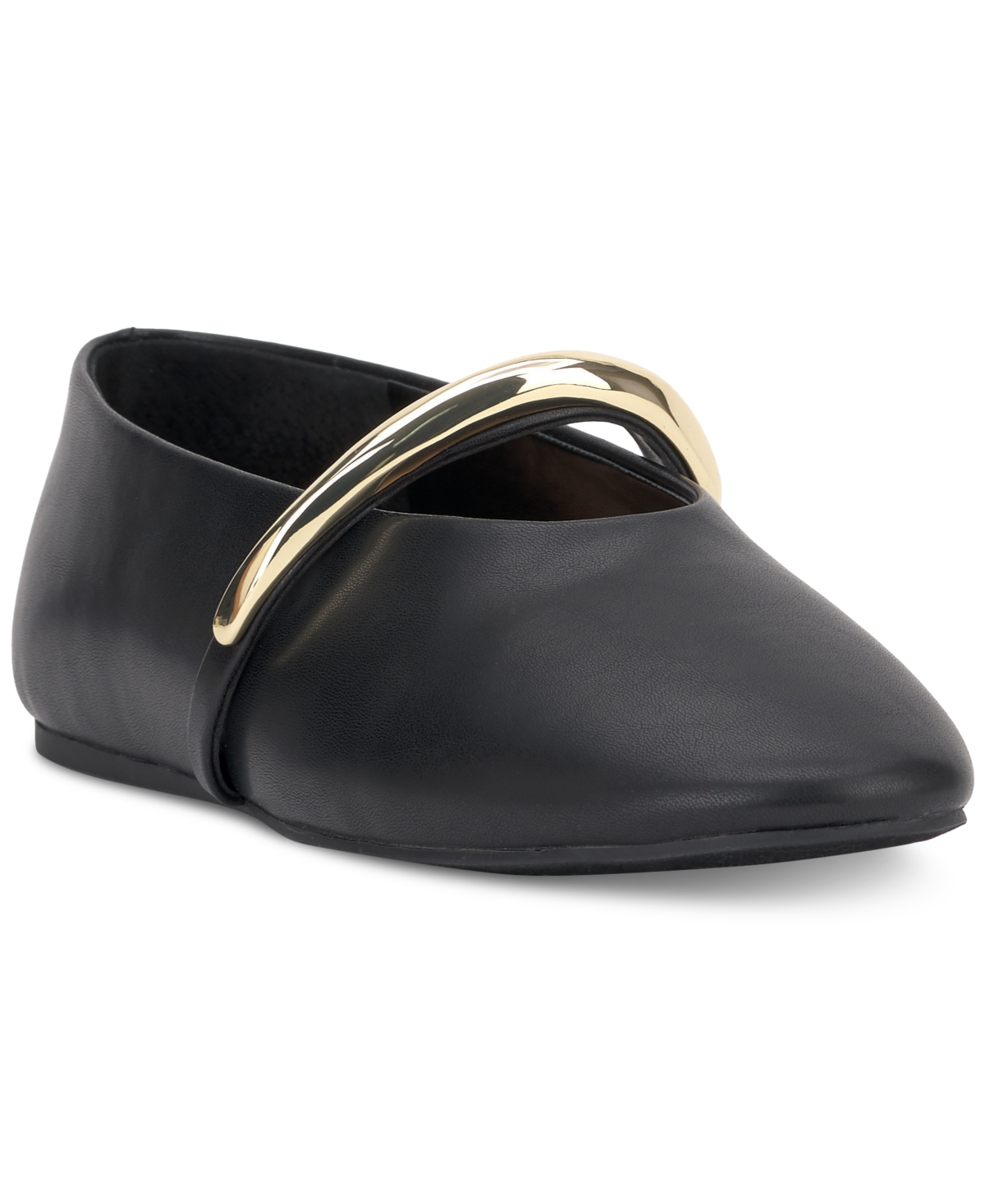 Inc International Concepts Women's Rahmi Mary Jane Flats, Exclusively At Macy's In Black Smooth