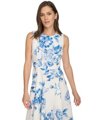 calvin klein white and blue dress Dark Blue Prom Dresses A-line Sweep Train Chic Prom Dress Sparkly Mode –  SELINADRESS main image 1
