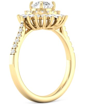 Diamond Round Double Halo Engagement Ring (1-1/2 ct. t.w.) in 14k Gold