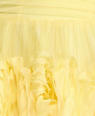 Juniors' Ruffled Rosette Strapless Ball Gown, Created for Macy's
