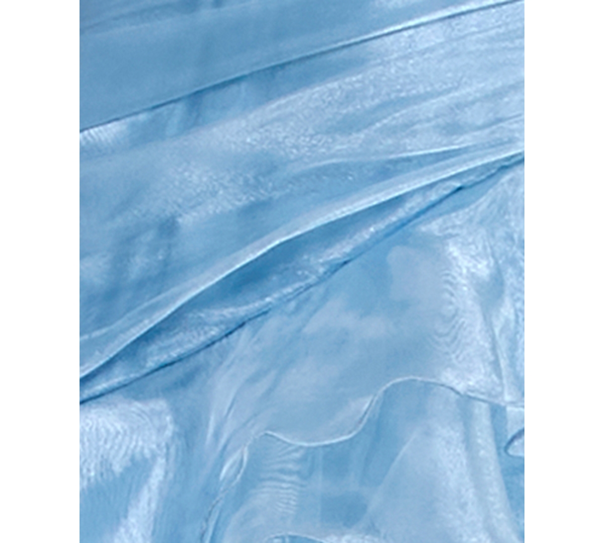 Say Yes Juniors' Ruffled Strapless Ball Gown, Created For Macy's In Light Blue
