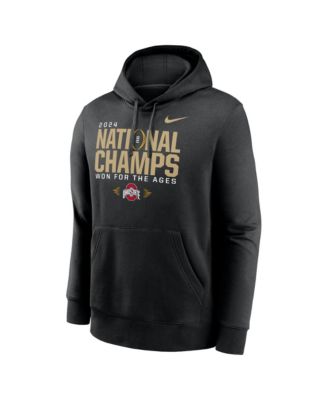 Nike - Men's Black Ohio State Buckeyes College Football Playoff 2025 National Champions Locker Room Pullover Hoodie