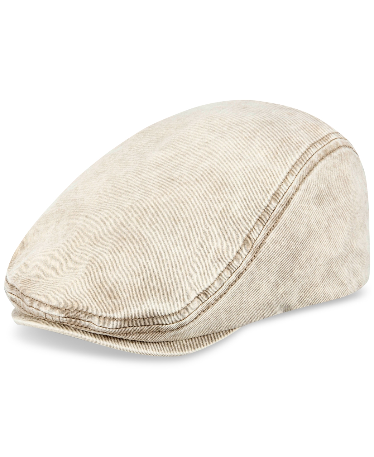 Men's Snow Washed Flat Top Ivy Cap - Khaki