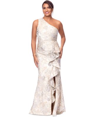 【関税込み】Semper Dresses XSCAPE Women's Tiered Chiffon One-Shoulder Dress - Macy's