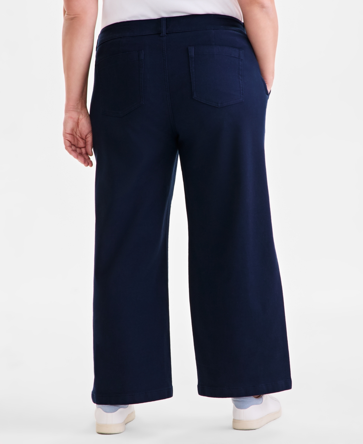 STYLE & CO PLUS SIZE MID-RISE WIDE-LEG PANTS, EXCLUSIVELY AT MACY'S 