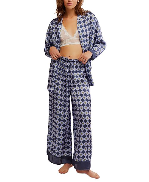 alfani Free People Women's Dreamy Days Pajama Set Women's Fashion Shoes & Accessories