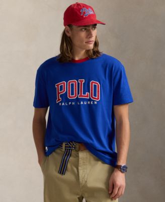 Tシャツ・カットソー RALPH LAUREN Classic Fit Letterman-Logo T-Shirt Polo Ralph Lauren Men's Classic-Fit Letterman-Logo T-Shirt