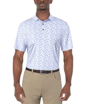 PGA TOUR - Men's Classic-Fit Geo-Print Golf Polo Shirt