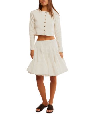 フリーピープル Free People Sydney Shrunken Cardi レディース Sweaters Optic White Free People Sydney shrunken cardigan in optic white | ASOS