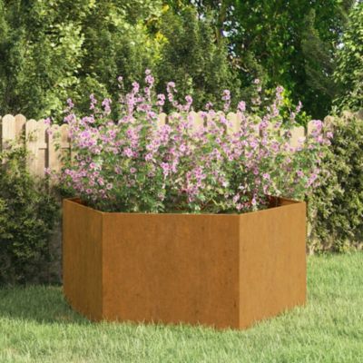 Planter Rusty Corten Steel Large Decorative Inlays Planter
