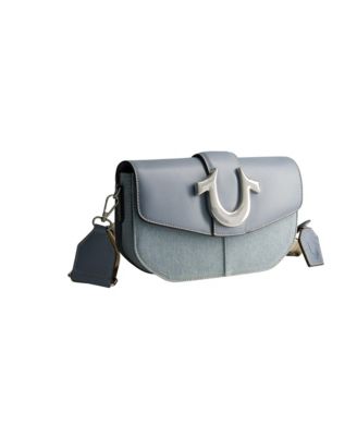 Licensed Denim Saddle Bag with Oversized Horseshoe Logo