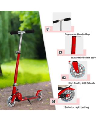 Folding Aluminum Kids Kick Scooter with LED Lights