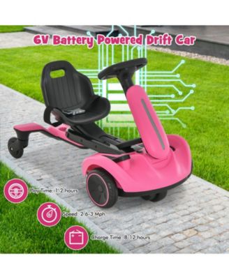 6V Kids Ride on Drift Car with 360° Spin and 2 Adjustable Heights