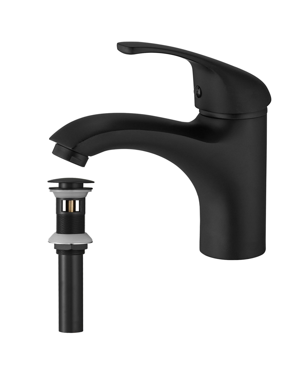 Single-Handle Single-Hole Modern Bathroom Faucet For Sink Drip-Free Vanity Sink Faucet in Brushed Nickel - Brushed nickel