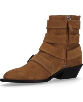 Eras Suede Tan Leather Ankle Boots